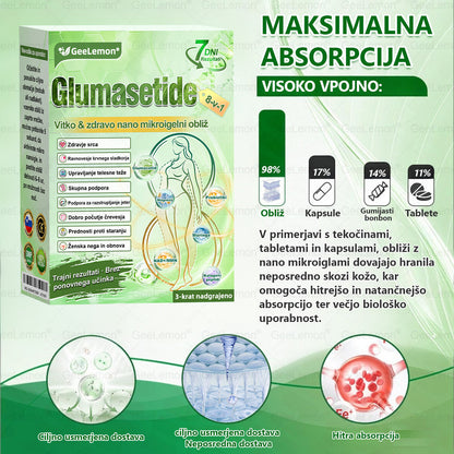 💥Registrirano pri JAZMP in GMP certificirano👩‍⚕️🎁 𝐆𝐞𝑒𝐿𝑒𝐦𝐨𝐧® 𝐆𝐥𝐮𝐦𝐚𝐬𝐞𝐭𝐢𝐝𝐞 8 v 1 Hujševalni in zdravju namenjen nano obliž z mikroiglicami 🇸🇮 (Samo enkrat na dan, vidne spremembe že v 7 dneh) ✅