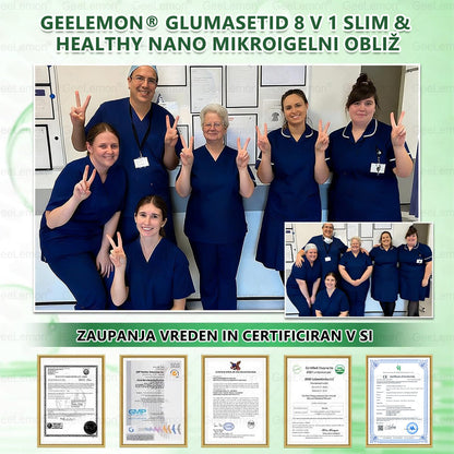💥Registrirano pri JAZMP in GMP certificirano👩‍⚕️🎁 𝐆𝐞𝑒𝐿𝑒𝐦𝐨𝐧® 𝐆𝐥𝐮𝐦𝐚𝐬𝐞𝐭𝐢𝐝𝐞 8 v 1 Hujševalni in zdravju namenjen nano obliž z mikroiglicami 🇸🇮 (Samo enkrat na dan, vidne spremembe že v 7 dneh) ✅