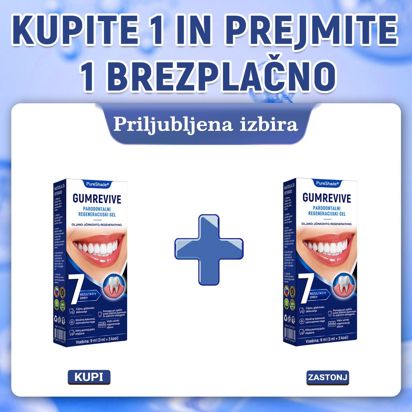 Prelomna klinična rešitev za regeneracijo ustne votline 👨‍⚕️🦷 PureShade® GumRevive regeneracijski gel za obzobna tkiva 🎁