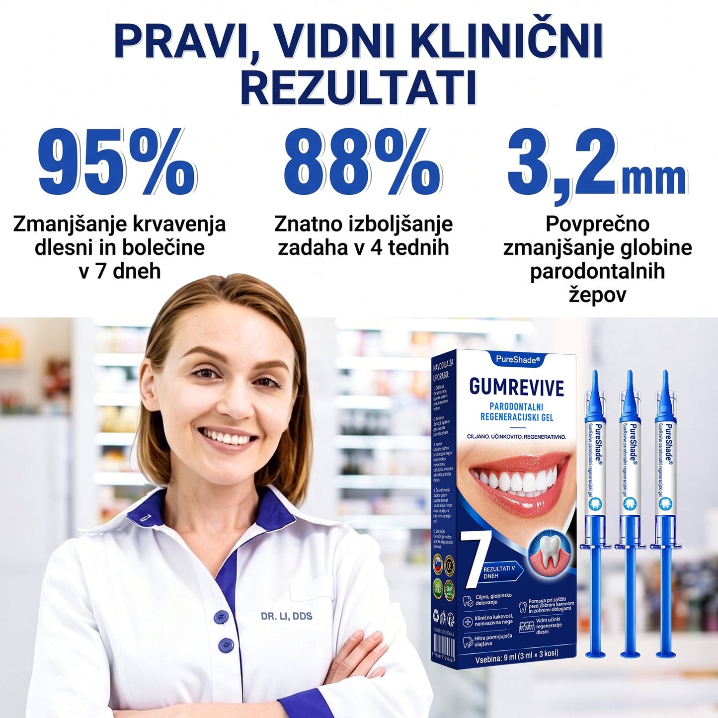 Prelomna klinična rešitev za regeneracijo ustne votline 👨‍⚕️🦷 PureShade® GumRevive regeneracijski gel za obzobna tkiva 🎁