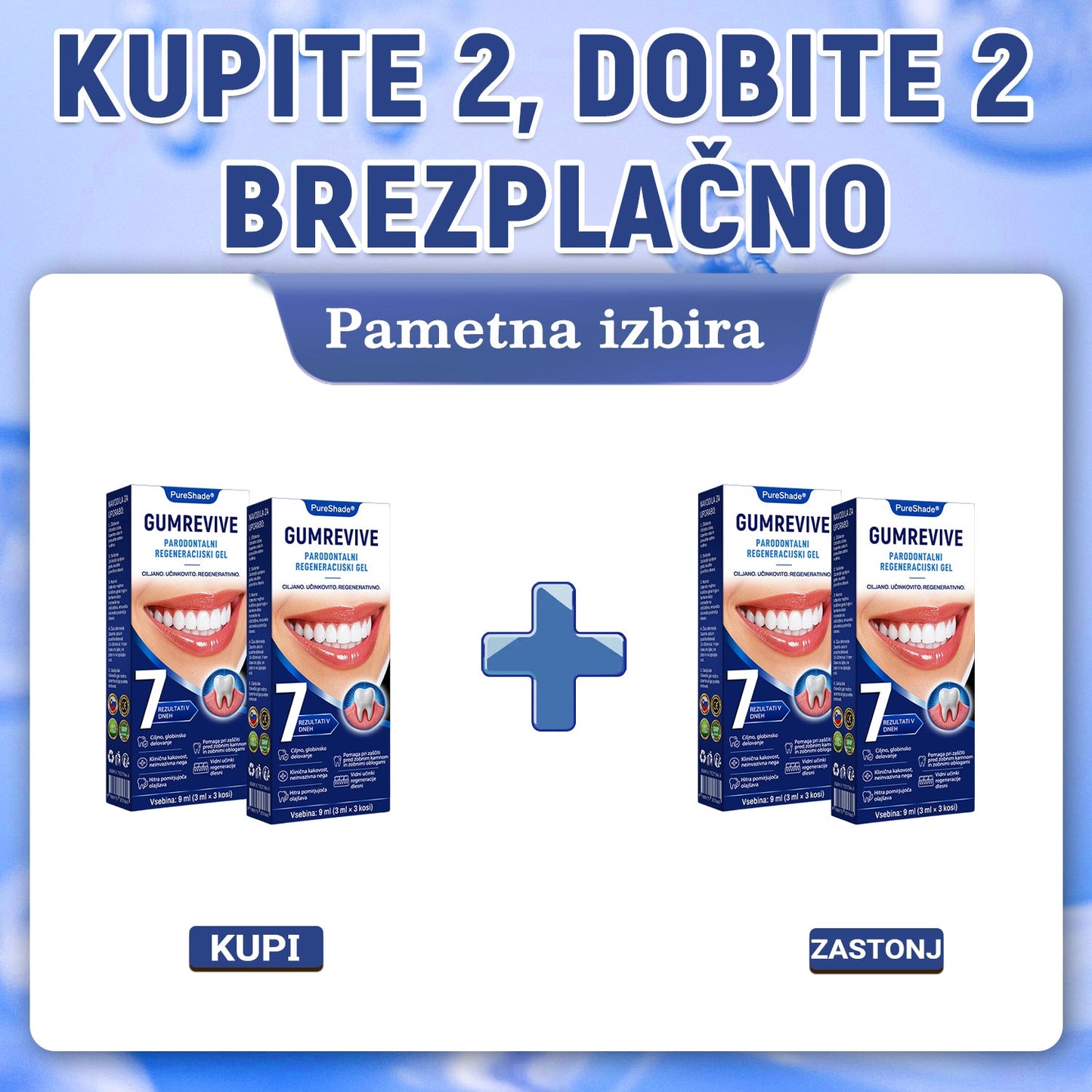 Prelomna klinična rešitev za regeneracijo ustne votline 👨‍⚕️🦷 PureShade® GumRevive regeneracijski gel za obzobna tkiva 🎁